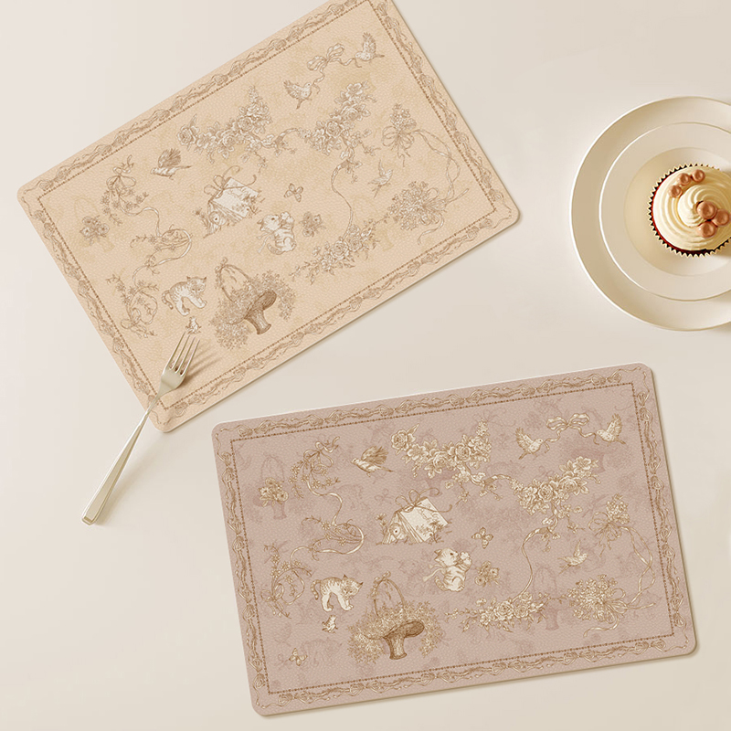 赞屋法式皮革餐桌垫防水