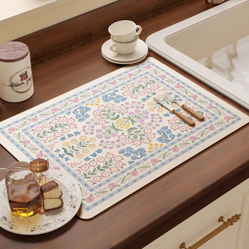 赞屋皮革吸水垫吧台沥水