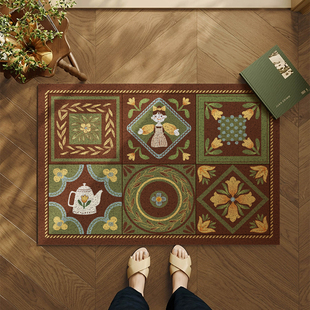 法式 奥莉维尔丝圈地垫门口地垫防尘入户门垫大门口防滑脚垫可定制