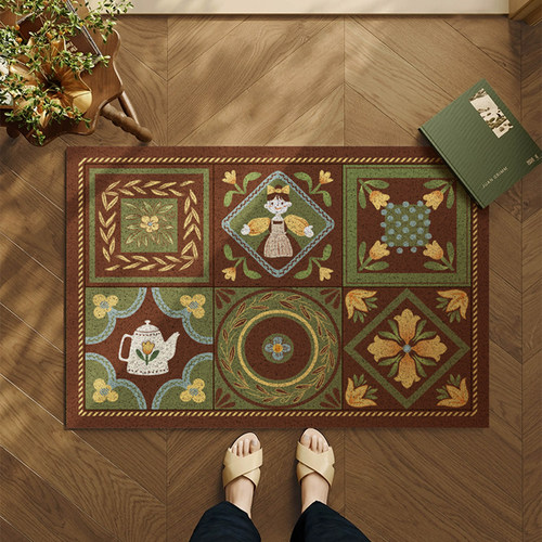 法式奥莉维尔丝圈地垫门口地垫防尘入户门垫大门口防滑脚垫可定制