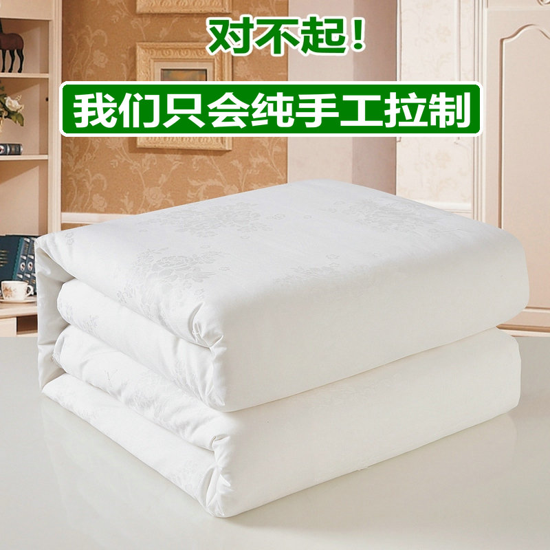 蚕丝被100桑蚕丝桐乡纯手工子母被二合一全棉儿童被芯10斤冬被子