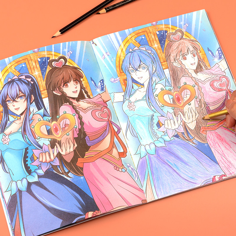 叶罗丽精灵梦公主涂色书铅笔涂鸦画画本时间冰公主绘画彩绘本套装