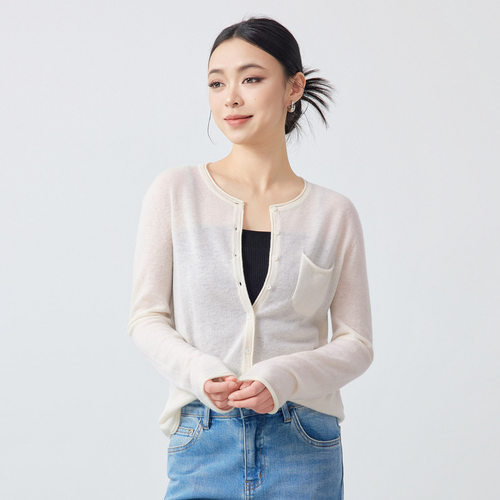 墨麦客2026春新款轻薄羊毛微透女