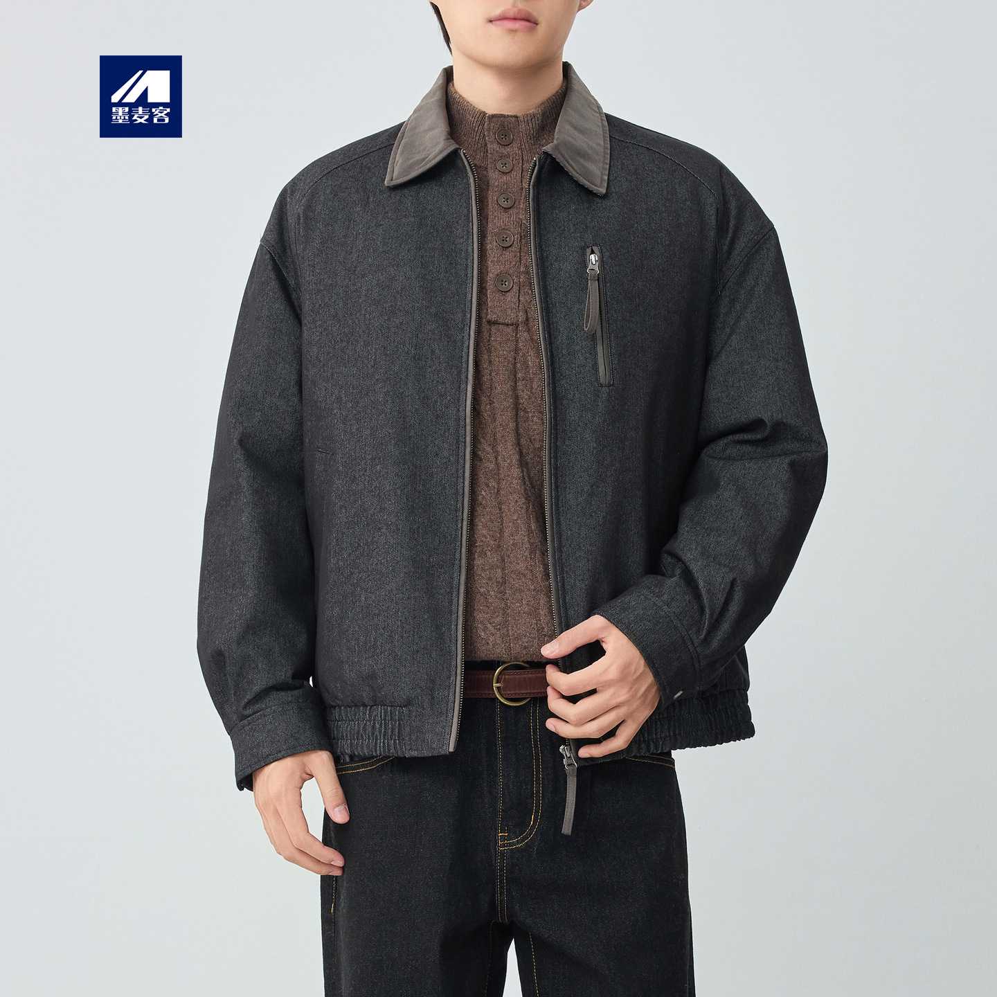 墨麦客高智通勤牛仔羽绒服男2026