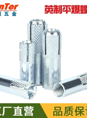 英制内膨胀螺丝钉顶爆内爆壁虎爆炸内置式螺栓拉爆平爆螺丝