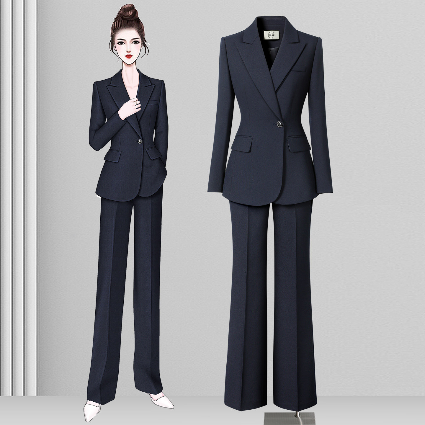 秋冬西装外套女气质干练商务通勤面试正装高端职业西服套装工作服