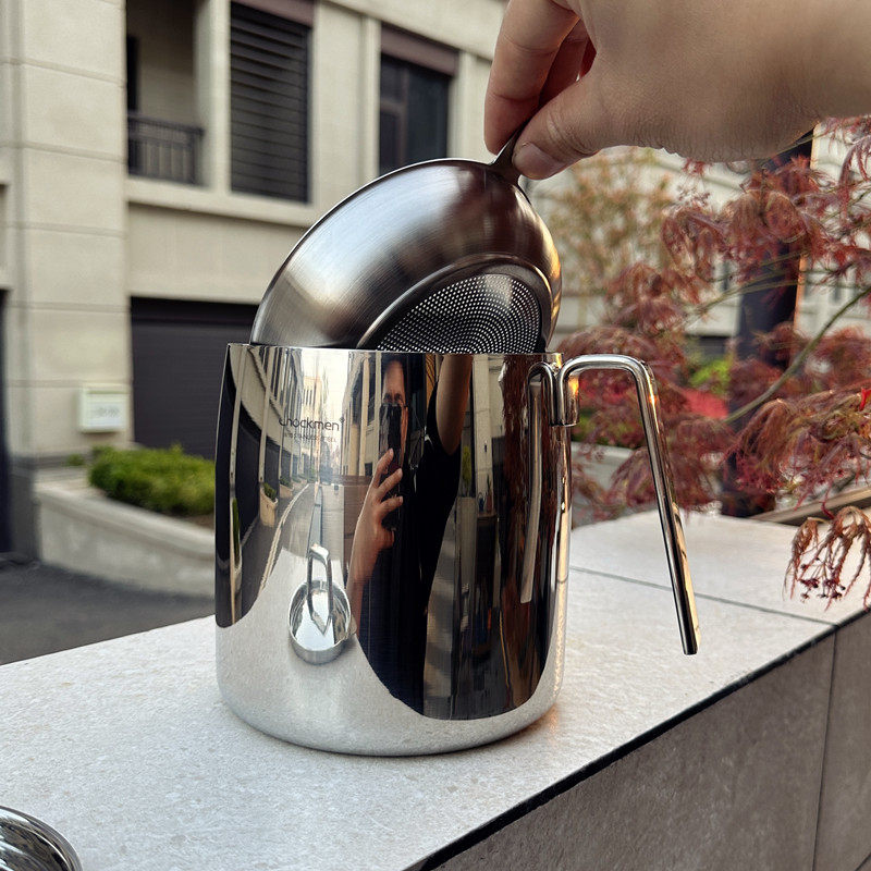 【出德国】滤油壶不锈钢滤油神器过滤油渣壶漏油网厨房家用沥油瓶