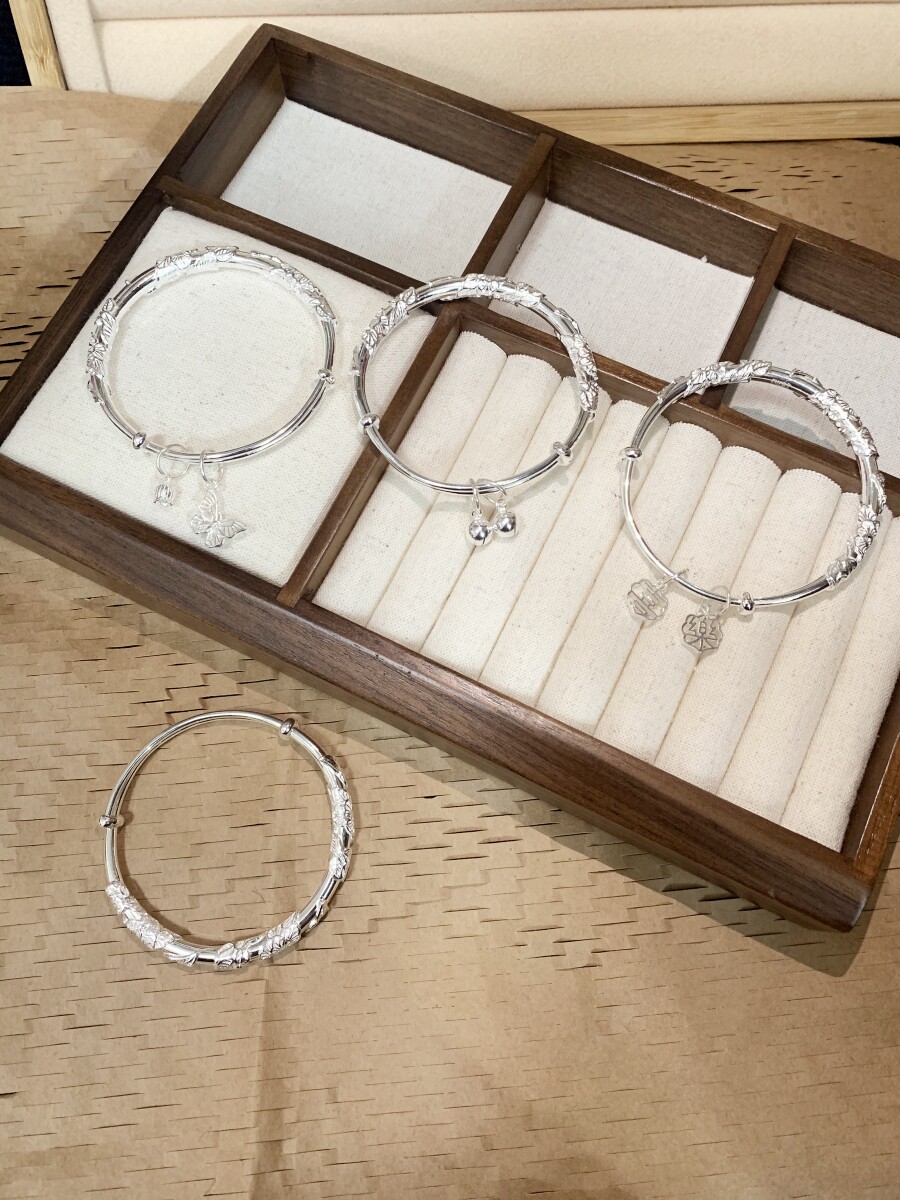 PURE SILVER 9999  BRACELET NATIONAL STYLE NICHE TEMPERAMENT AROUND FILIGREE BUTTERFLY BRACELET GIRLS DAY VALENTINES DAY GIFT