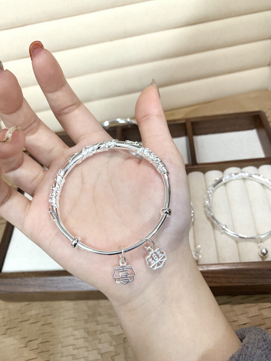 PURE SILVER 9999  BRACELET NATIONAL STYLE NICHE TEMPERAMENT AROUND FILIGREE BUTTERFLY BRACELET GIRLS DAY VALENTINES DAY GIFT