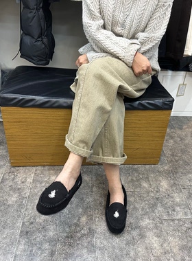 小陈记外贸原单欧美冬季保暖舒适保暖一脚蹬软底豆豆鞋包子女鞋