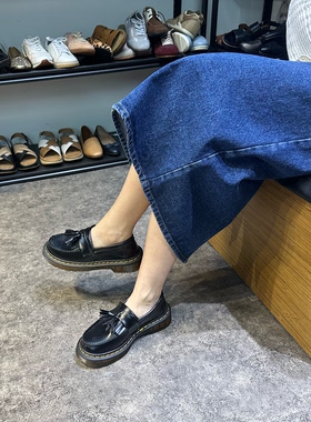 小陈记固特异 流苏乐福鞋女真皮低帮马丁鞋女款英伦风时尚皮鞋
