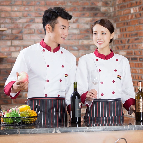 Шеф -повара Рабочая одежда Мужская длинная осенняя и зимняя гостиница Западный ресторан кухонная столовая для повара в Уэст -Пойнт Кухонная одежда кухонная одежда