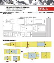 猎人 M350119 中国051C型导弹驱逐舰 甲板遮盖纸 配小号手04529