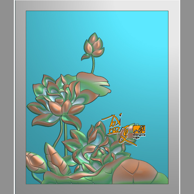 电视背景墙 石雕 木雕 荷花 莲蓬 精雕图 浮雕图 灰度图