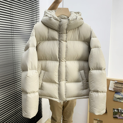 泡芙轻奢短款带帽95白鸭绒羽绒服