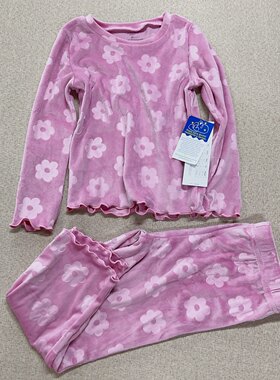8折拍下改 外贸原单女童2-10岁家居套装柔软漂亮