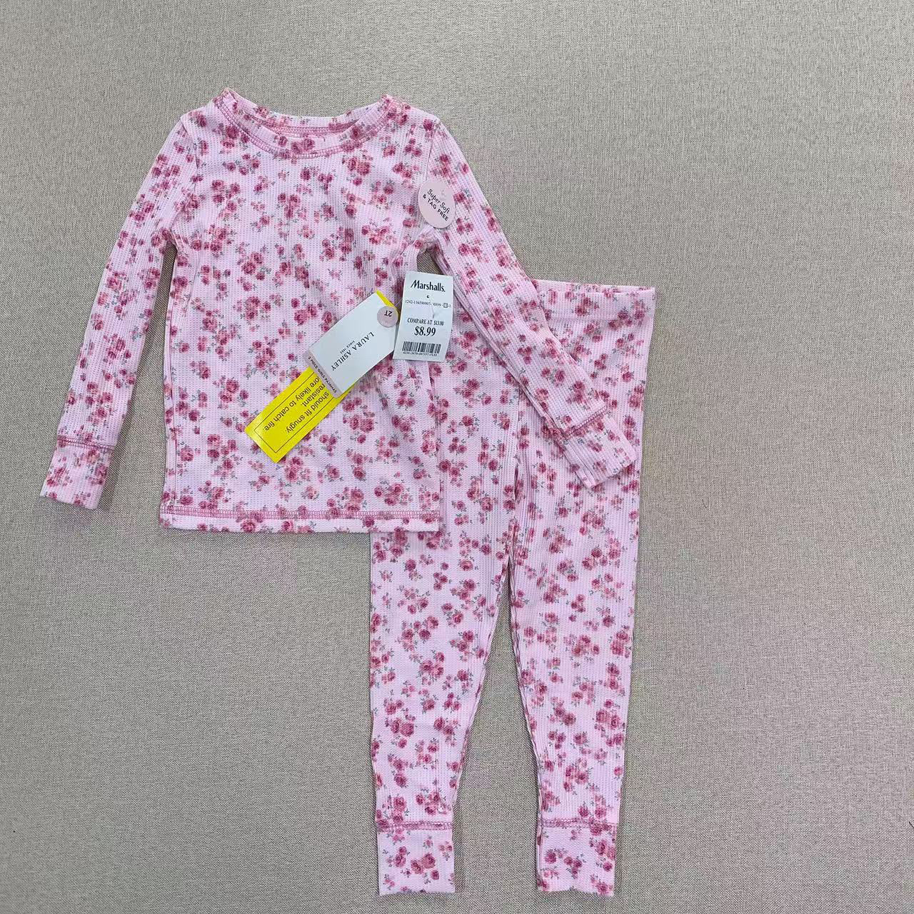 外贸原单出口女童宝宝春秋冬家居服睡衣套装现货超值清
