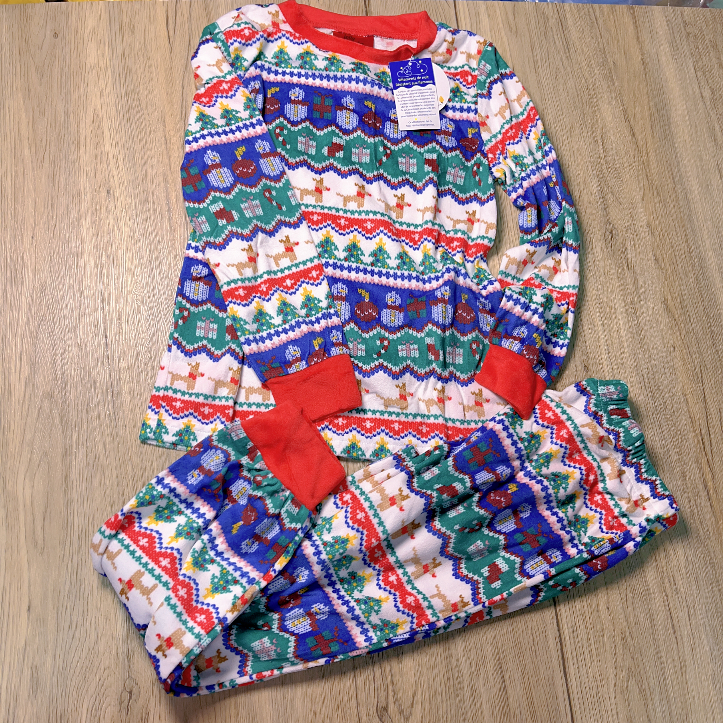 6-10岁外贸原单出口男女童秋冬带绒睡衣家居服套装现货超值清