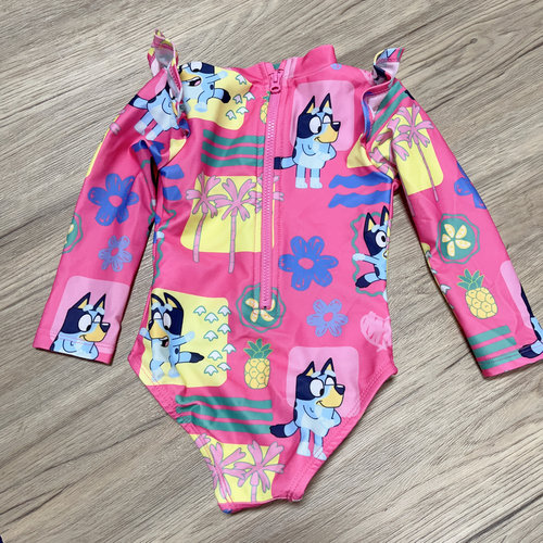 布鲁伊外贸原单女童泳衣小女孩儿童专业游泳装备连体泳装