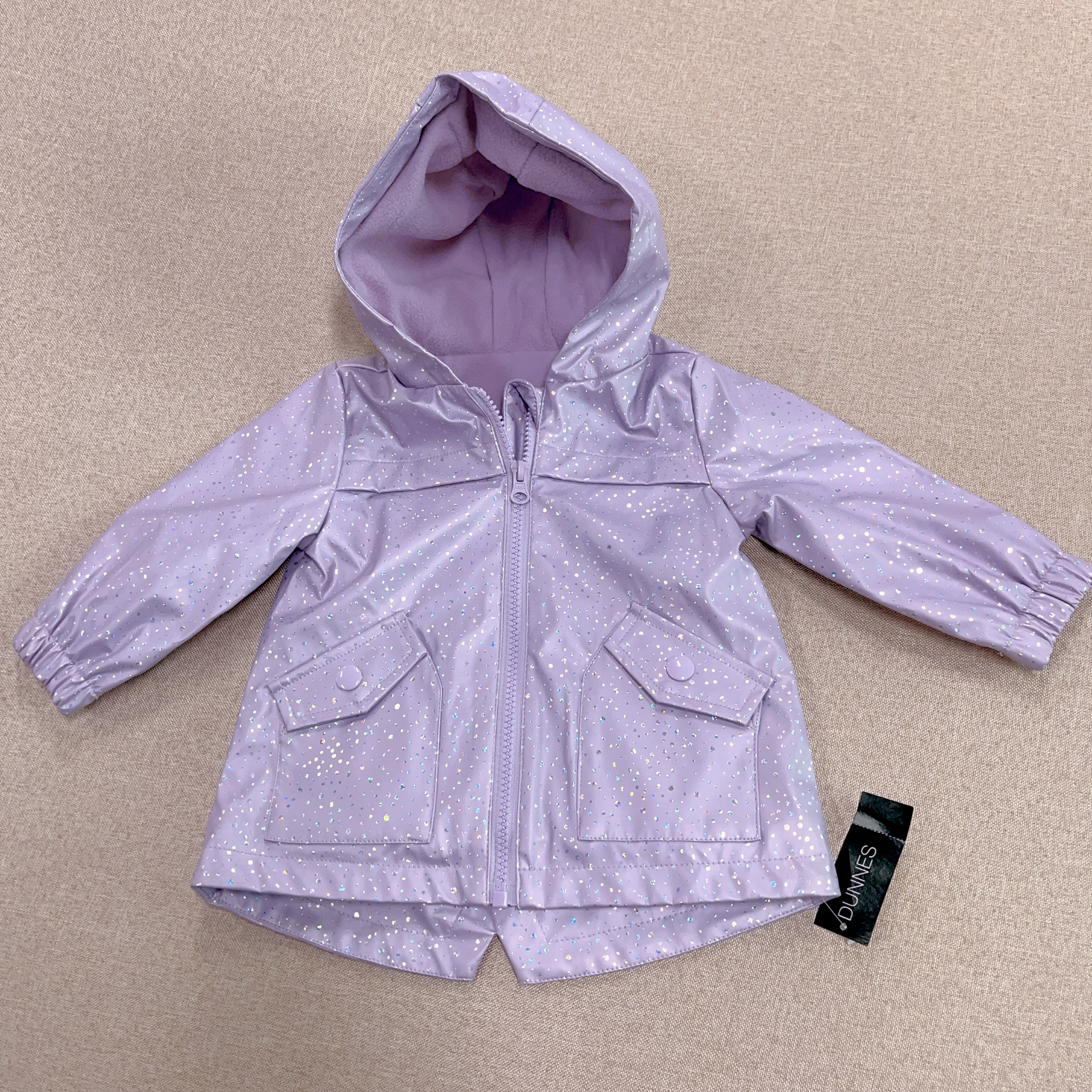 防风挡雨柔软英国单出口女童小童秋冬加绒加厚保暖外套现货超值清