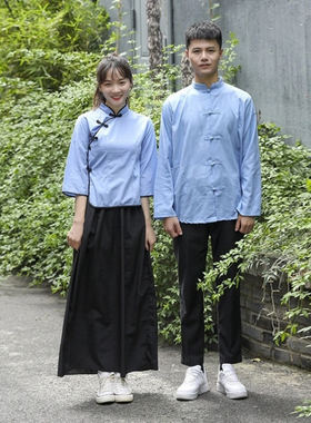 出租民国学生装五四青年装民国风中山装班服舞台表演合唱服租赁