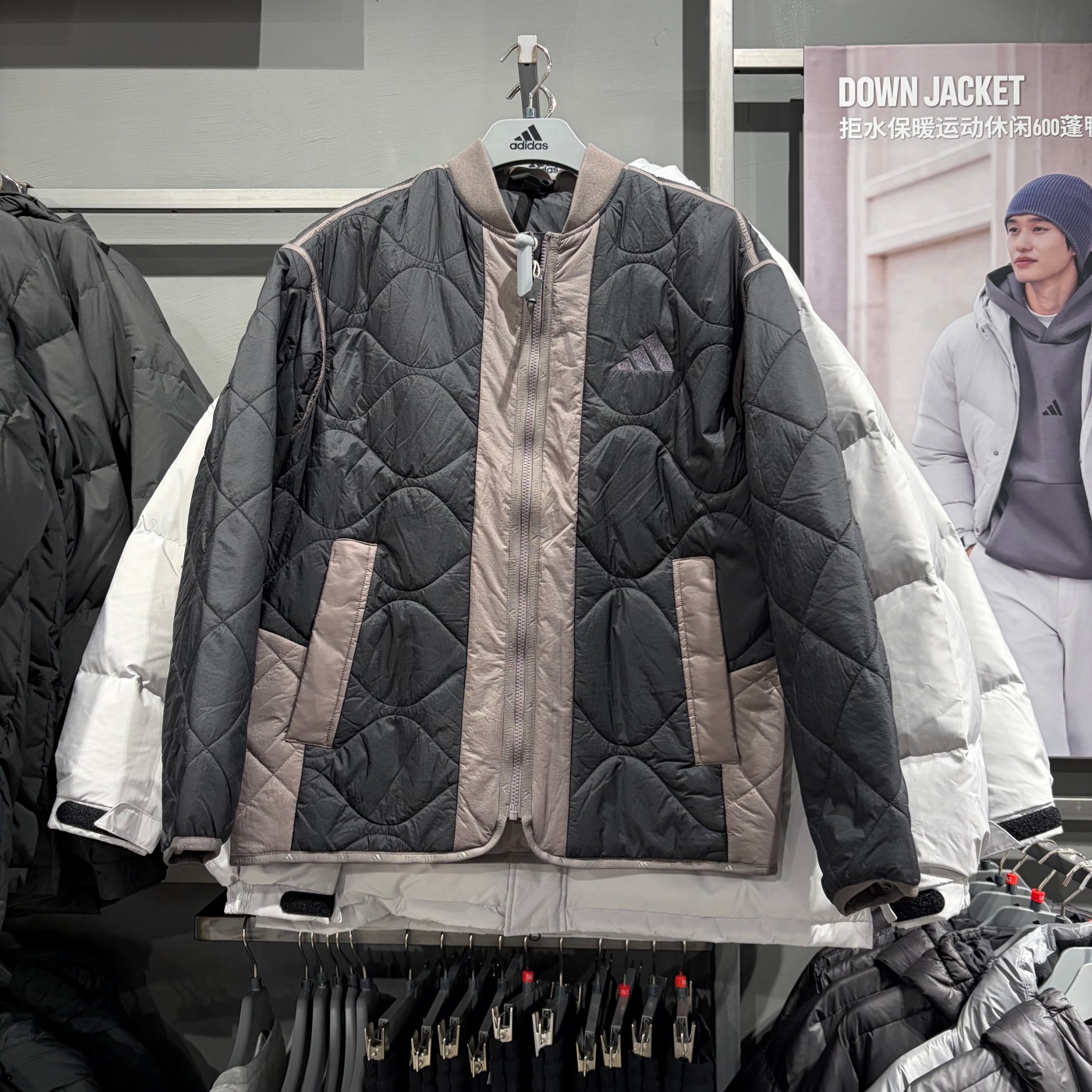 Adidas阿迪达斯棉服男子秋冬新款保暖撞色防风夹棉外套夹克JG5936