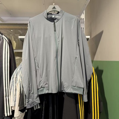 Adidas阿迪达斯男外套25新款武宗系列凉感拒水立领运动夹克KC5819