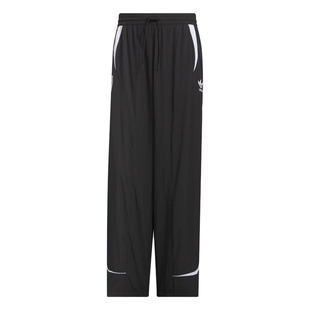 阿迪达斯2024冬三叶草新款男子梭织长裤运动休闲裤子宽松JL8355