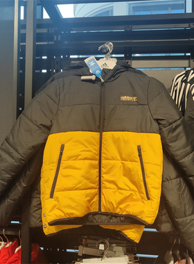 正品Adidas阿迪达斯男大童装冬季时尚运动休闲保暖连帽棉服H31234