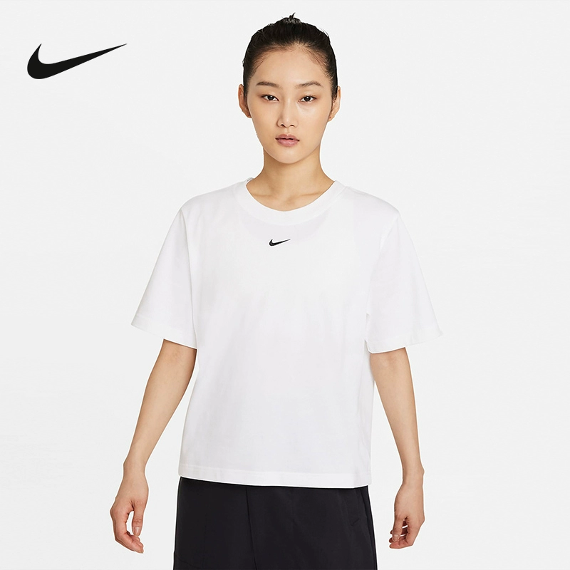 正品Nike/耐克短袖女子简约圆领半袖运动休闲透气T恤衫DD1238-100