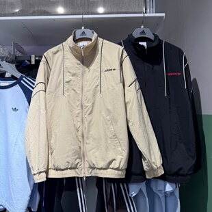 Adidas阿迪达斯三叶草26春新款男女梭织运动立领夹克外套 KE0096