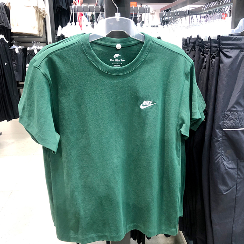 正品Nike/耐克短袖男子圆领刺绣宽松透气休闲运动T恤 FN3698-341