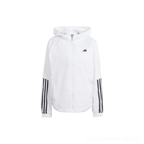 Adidas阿迪达斯女装2024春季新款跑步健身运动休闲连帽夹克IS8042