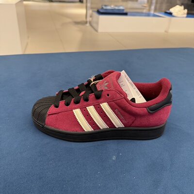 Adidas/阿迪达斯三叶草SUPERSTAR II红黑男女贝壳头板鞋 JQ3220