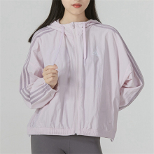 阿迪达斯经典 WBLUVQ2WB女装 训练时尚 连帽梭织夹克 HC9159 Adidas