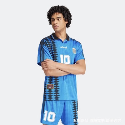 正品Adidas/阿迪达斯夏季男子阿根廷足球文化球衣短袖T恤IS0266