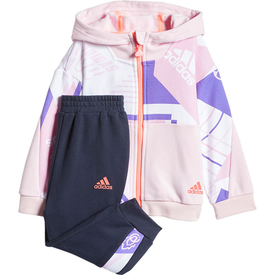 Adidas/阿迪达斯经典FZ HDY SET婴幼童印花运动训练套装  HD9962