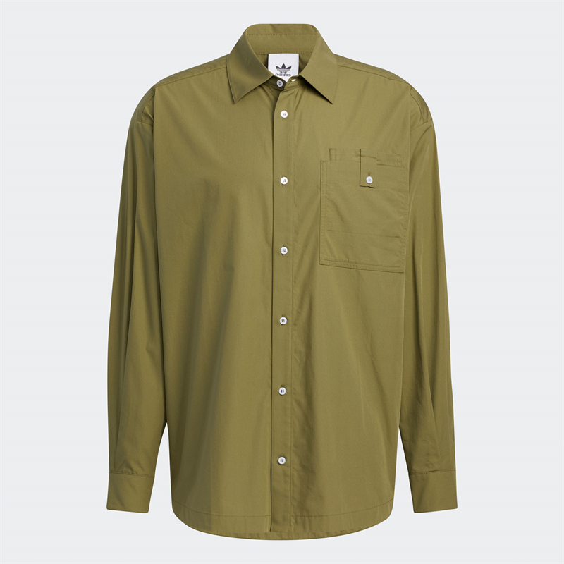 Adidas/阿迪达斯2022春季三叶草SPEED SHIRT LS男子T恤衬衫HU1232