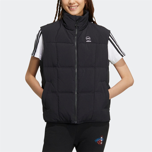 HN4699 阿迪达斯女子保暖防风运动休闲立领羽绒马甲 正品 Adidas