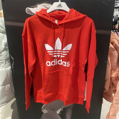 Adidas/阿迪达斯春季女子时尚潮流运动休闲连帽套头衫卫衣 FM3298