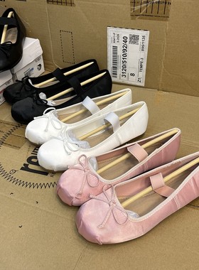 外贸元单芭蕾鞋苹果头蝴蝶结单鞋