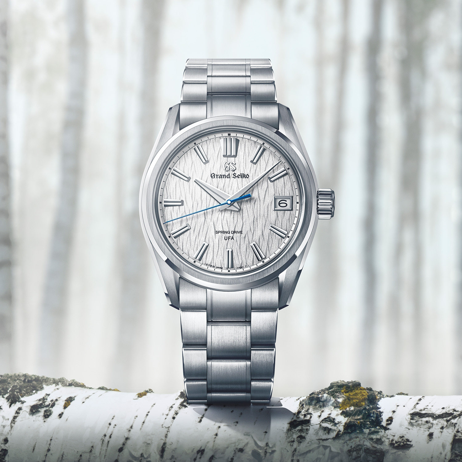 【白桦林UFA】GrandSeiko冠蓝狮gs白桦林9RB2白钢手表SLGB009G