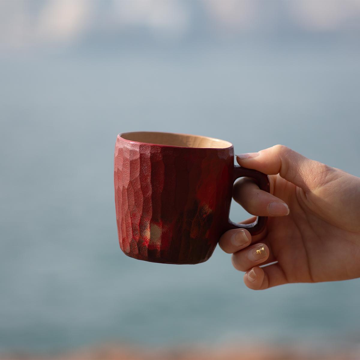 杉室手作木器柚木茶杯