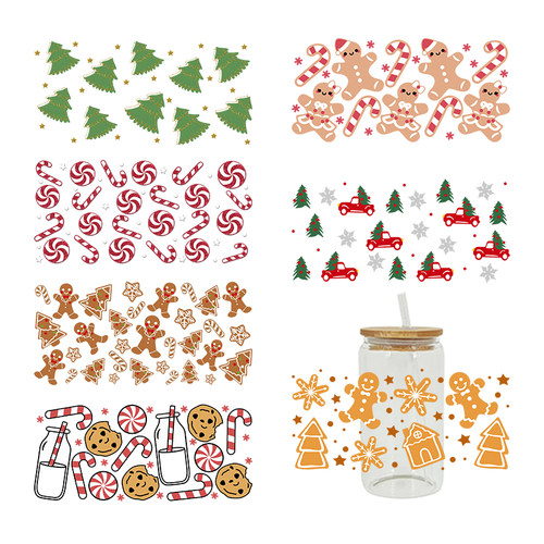 新款卡通印花热转印杯贴水晶标 logo图案 23cmX11cm现货批发D1278