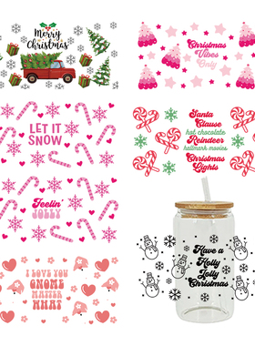 新款卡通印花热转印杯贴水晶标 logo图案 23cmX11cm现货批发D5263