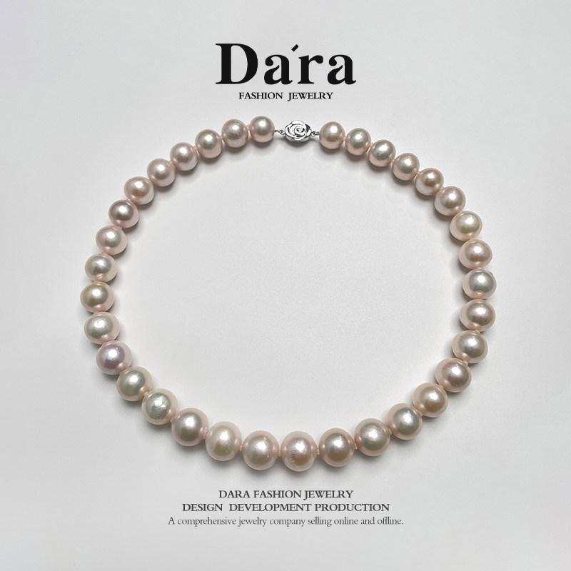 Dara/戴拉吉尔德西子高货曼塔银9-11mm正圆极强光淡水珍珠项链