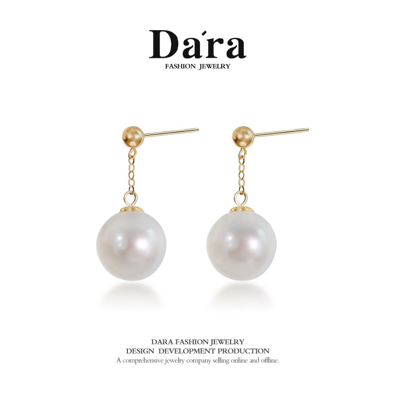 Dara/戴拉18k金淡水珍珠耳环高级感时尚设计师耳坠KH0748002
