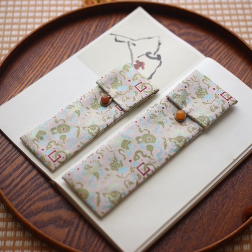 香筒线香管香收纳布袋中式复古织锦礼品布套首饰袋香具文玩保护袋