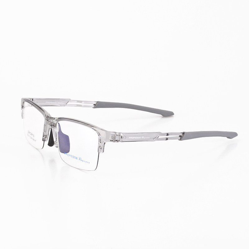 半框运动健身光学近视眼镜框 男 青年硅胶防滑登山跑步马拉松防护