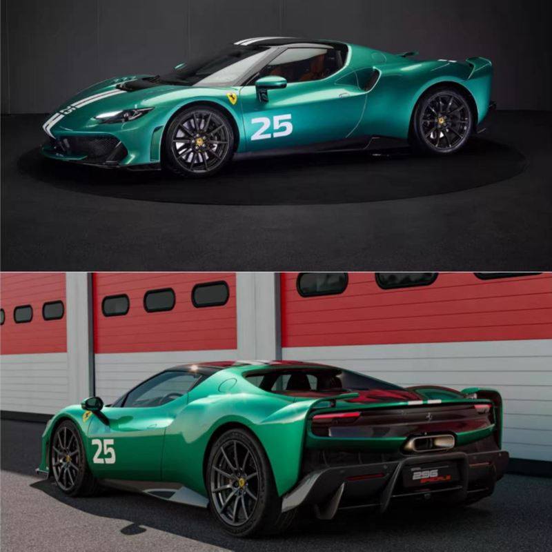 法拉利296 speciala赛道版SF90引擎盖车贴运动装饰贴纸平行线拉花